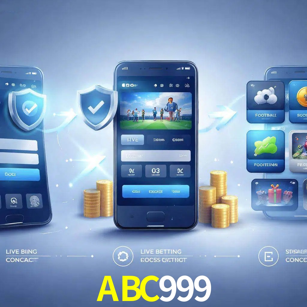 Pasos de acceso a la app ABC999 en pantalla de teléfono móvil